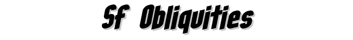 SF Obliquities font